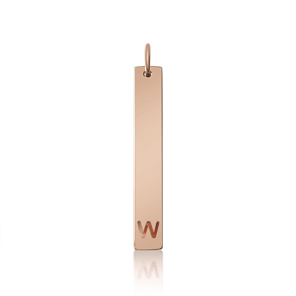 Stainless Steel Pendant - Cutout Initial Pendant | 18K PVD Coated Gold & Rose Gold