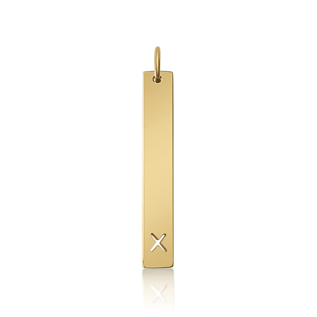 Stainless Steel Pendant - Cutout Initial Pendant | 18K PVD Coated Gold & Rose Gold