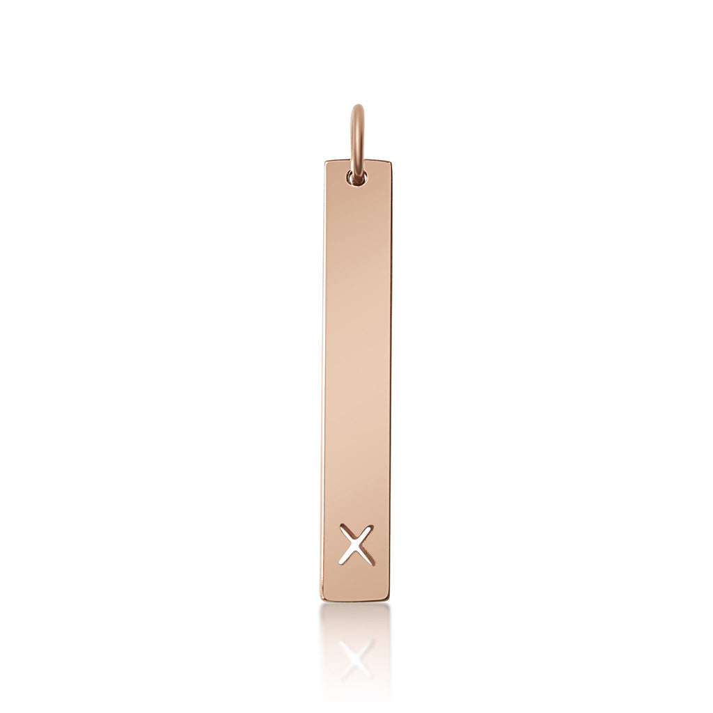 Stainless Steel Pendant - Cutout Initial Pendant | 18K PVD Coated Gold & Rose Gold