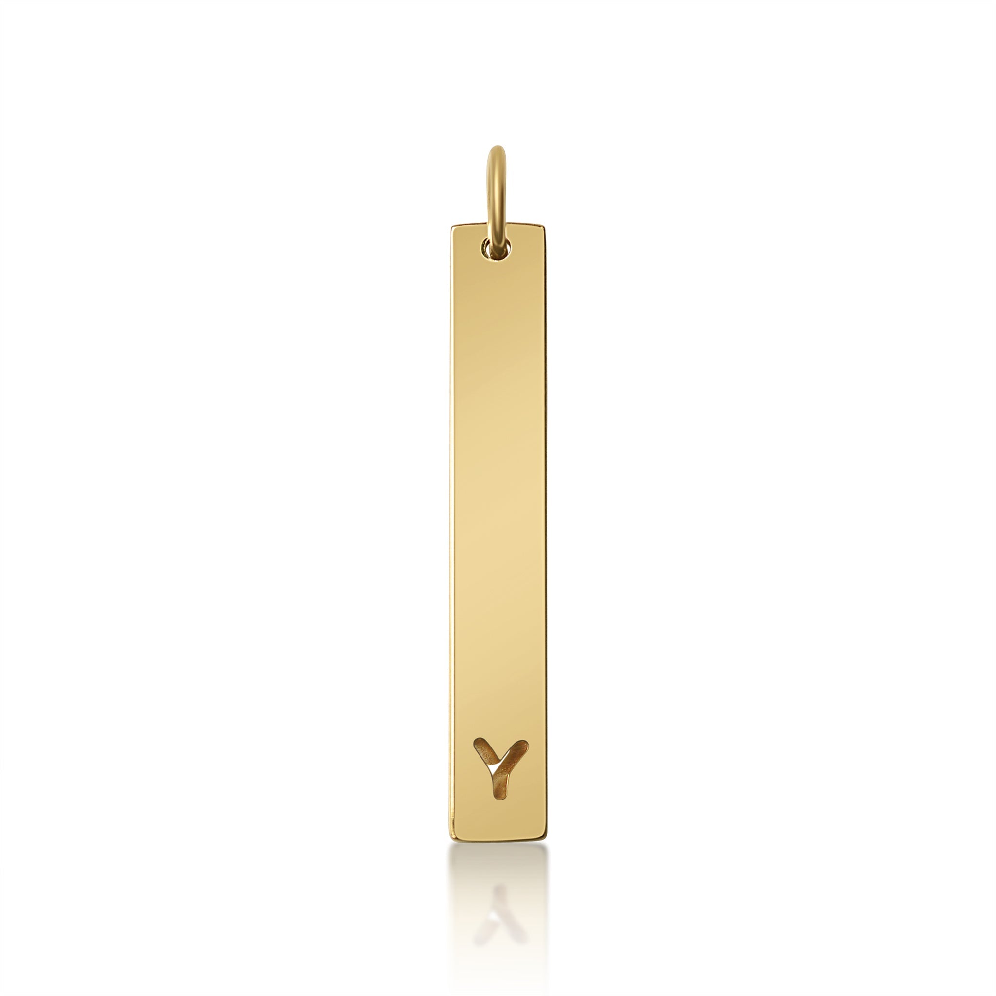Stainless Steel Pendant - Cutout Initial Pendant | 18K PVD Coated Gold & Rose Gold