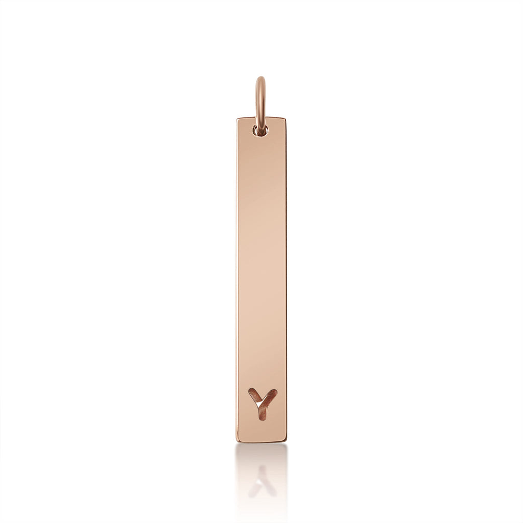 Stainless Steel Pendant - Cutout Initial Pendant | 18K PVD Coated Gold & Rose Gold