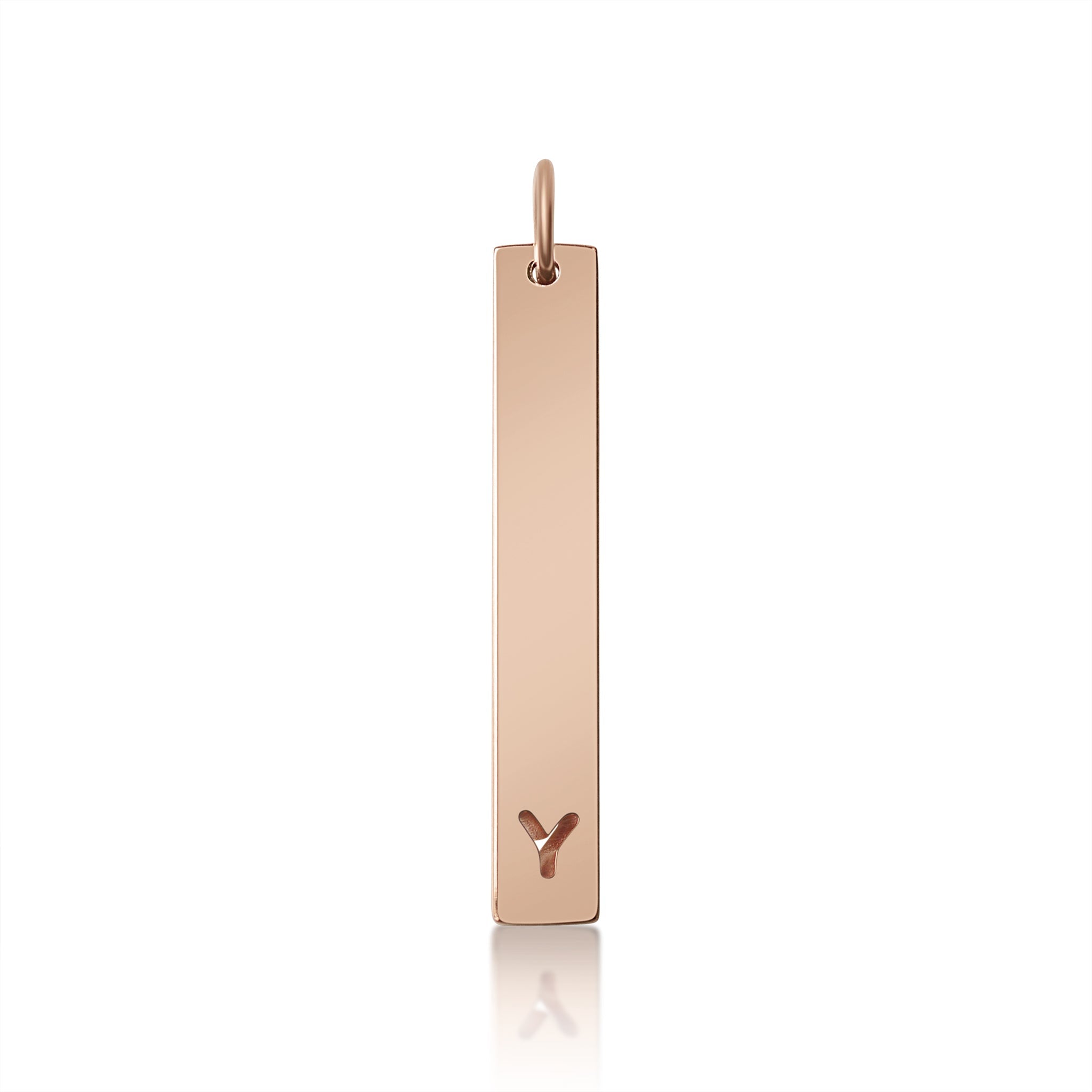 Stainless Steel Pendant - Cutout Initial Pendant | 18K PVD Coated Gold & Rose Gold