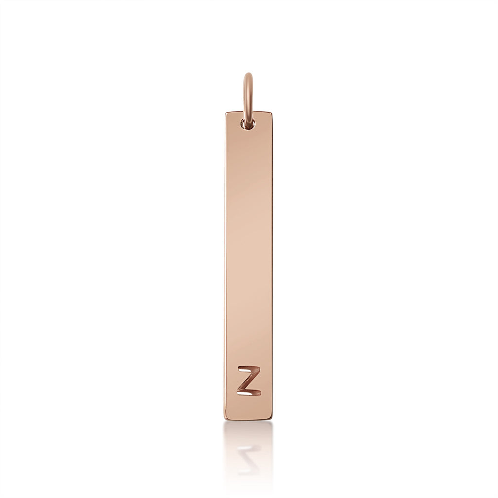 Stainless Steel Pendant - Cutout Initial Pendant | 18K PVD Coated Gold & Rose Gold