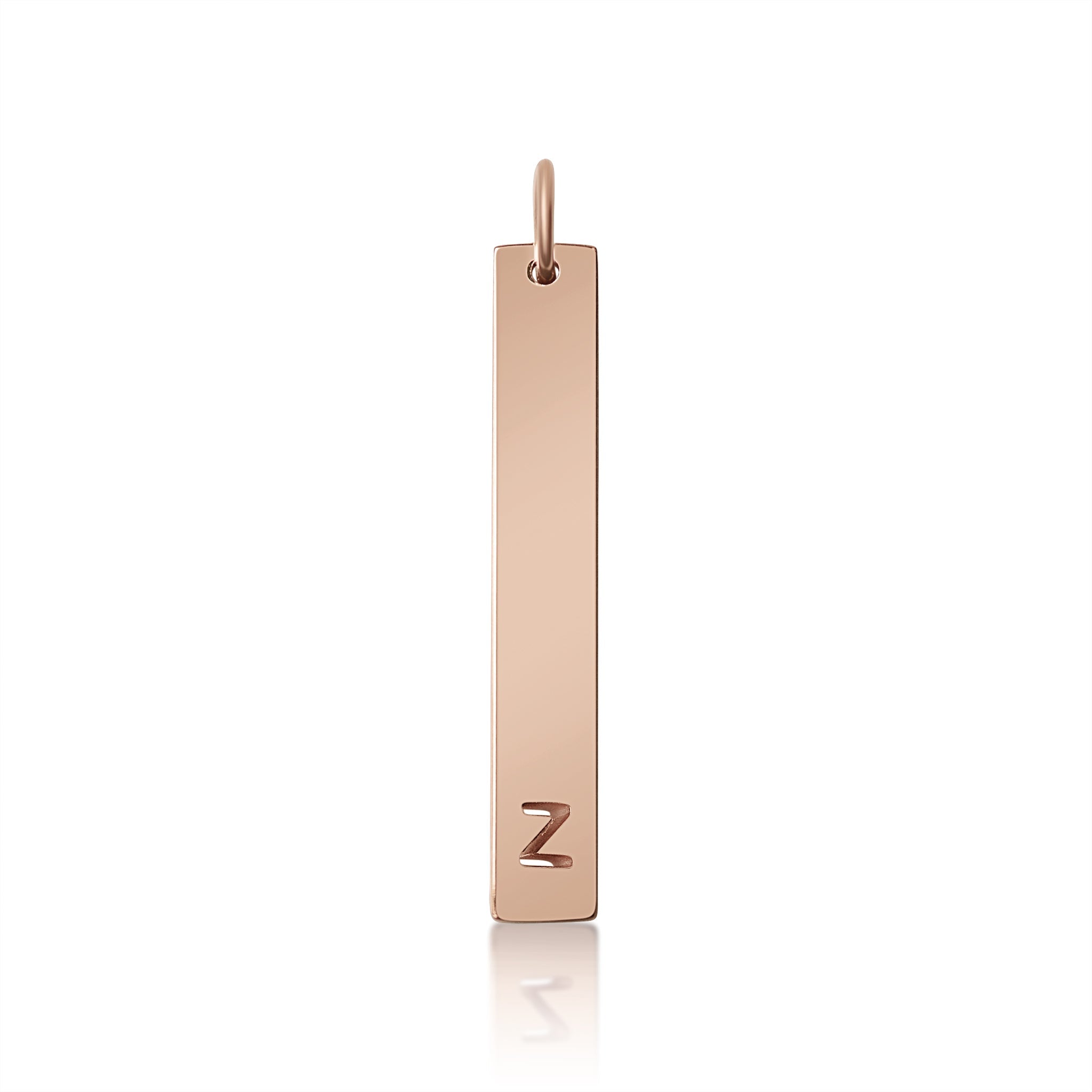 Stainless Steel Pendant - Cutout Initial Pendant | 18K PVD Coated Gold & Rose Gold