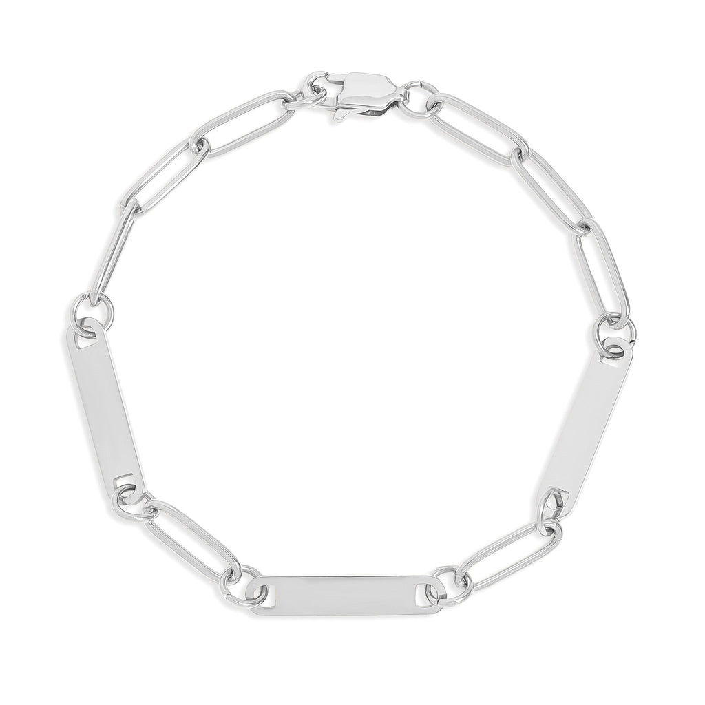 18K Gold Paperclip Bracelet – Custom Engravable Stainless Steel Jewelry Hypoallergenic