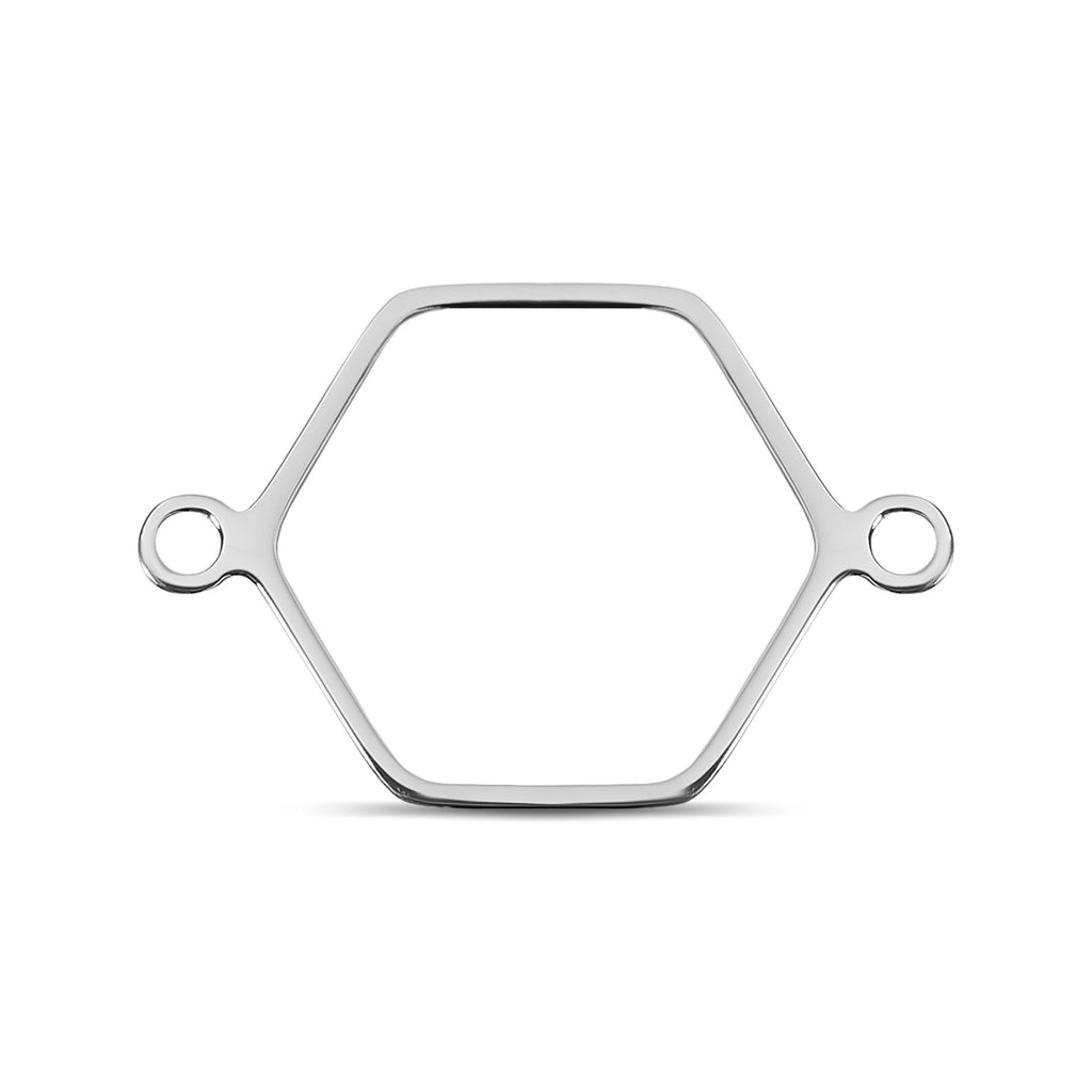 Hexagon Connector Charms – 18K Gold PVD Coated Stainless Steel Jewelry