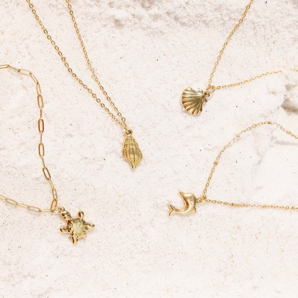 Sea Turtle Charm – 18K Gold PVD Stainless Steel Waterproof Nautical Jewelry - charm | Sunflower Soul Boutique