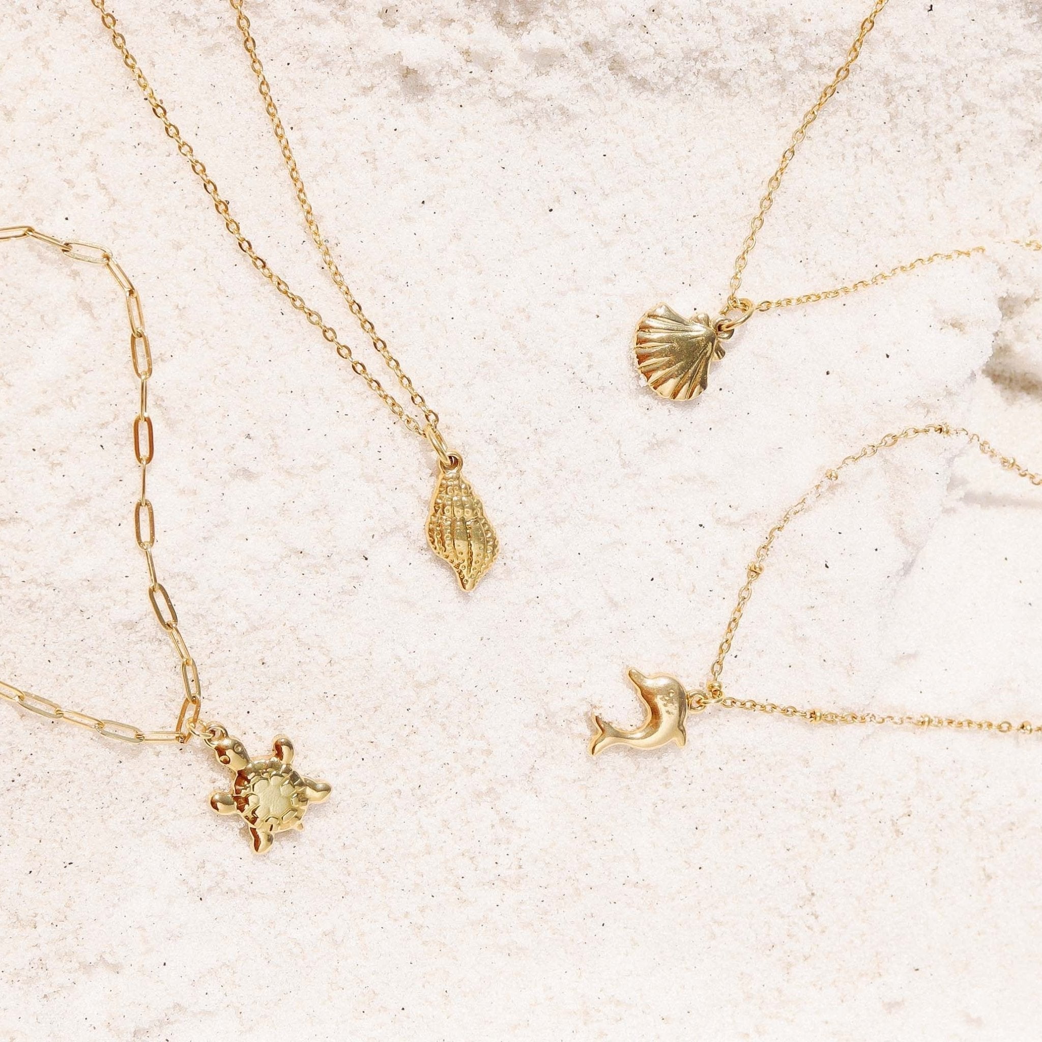 Sea Turtle Charm – 18K Gold PVD Stainless Steel Waterproof Nautical Jewelry - charm | Sunflower Soul Boutique