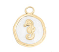 Seahorse Epoxy Charm – 18K Gold Plated Nautical Jewelry Pendant | Waterproof Design - charm | Sunflower Soul Boutique