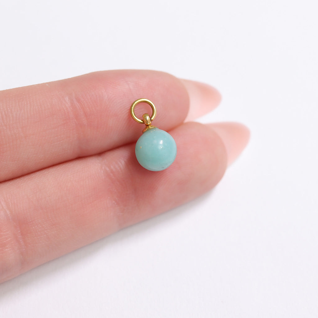 Semi Precious Stone Charms – 8mm Natural Stone Beads | Gold PVD Hardware