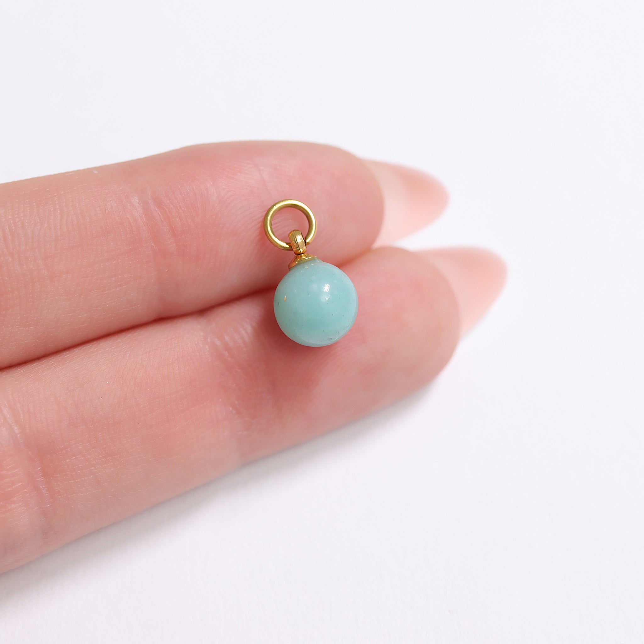 Semi Precious Stone Charms – 8mm Natural Stone Beads | Gold PVD Hardware