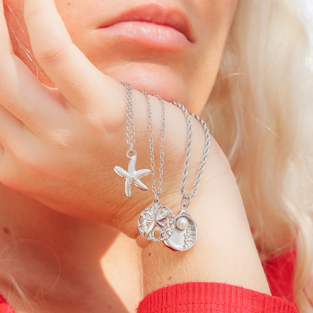 Gold Starfish Charm – Durable Stainless Steel 18K Gold Pendant | Nautical Jewelry