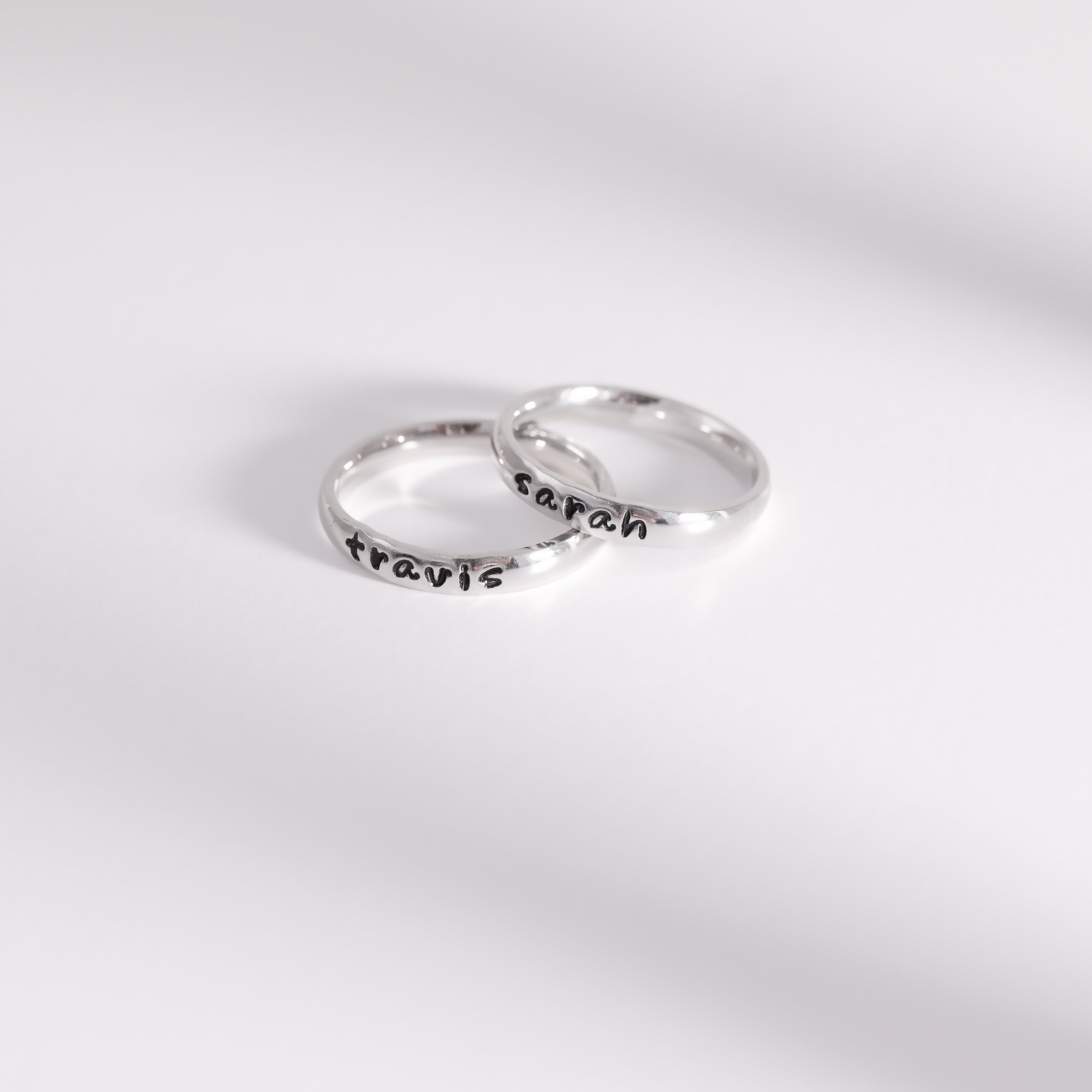 Highly Polished Rounded Stainless Steel Blank Ring Lifestyle Custom Engraved