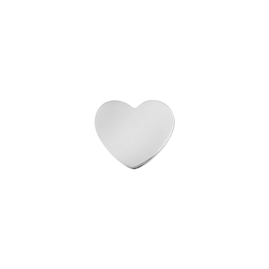 Heart Bead Pendant - 18K PVD Coated Stainless Steel Mini Charm for Custom Engraving