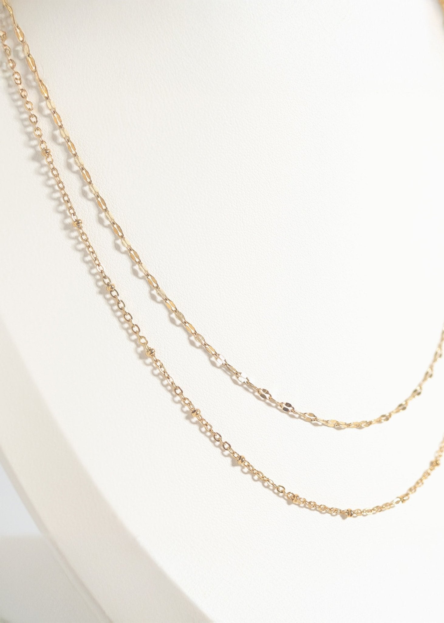 Singapore Chain Necklace – Gold Stainless Steel Delicate Woven Waterproof Jewelry - Chain | Sunflower Soul Boutique