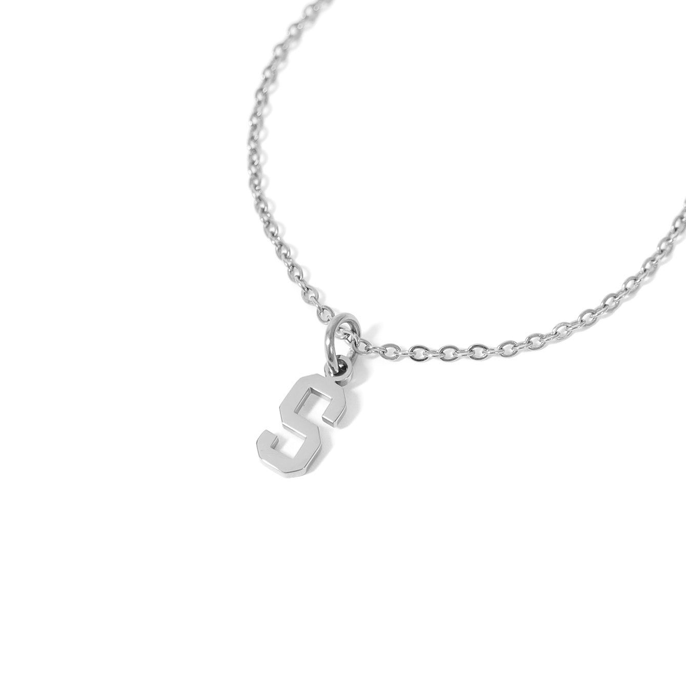 Stainless Steel Letter Pendants – Small Sport Letter Charms | Hypoallergenic 316L Jewelry