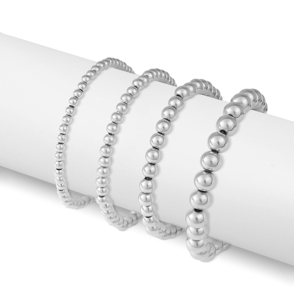 Stainless Steel Bracelet – Adjustable Metal Bead Stretch For Men’s Durable Style - Bracelets | Sunflower Soul Boutique