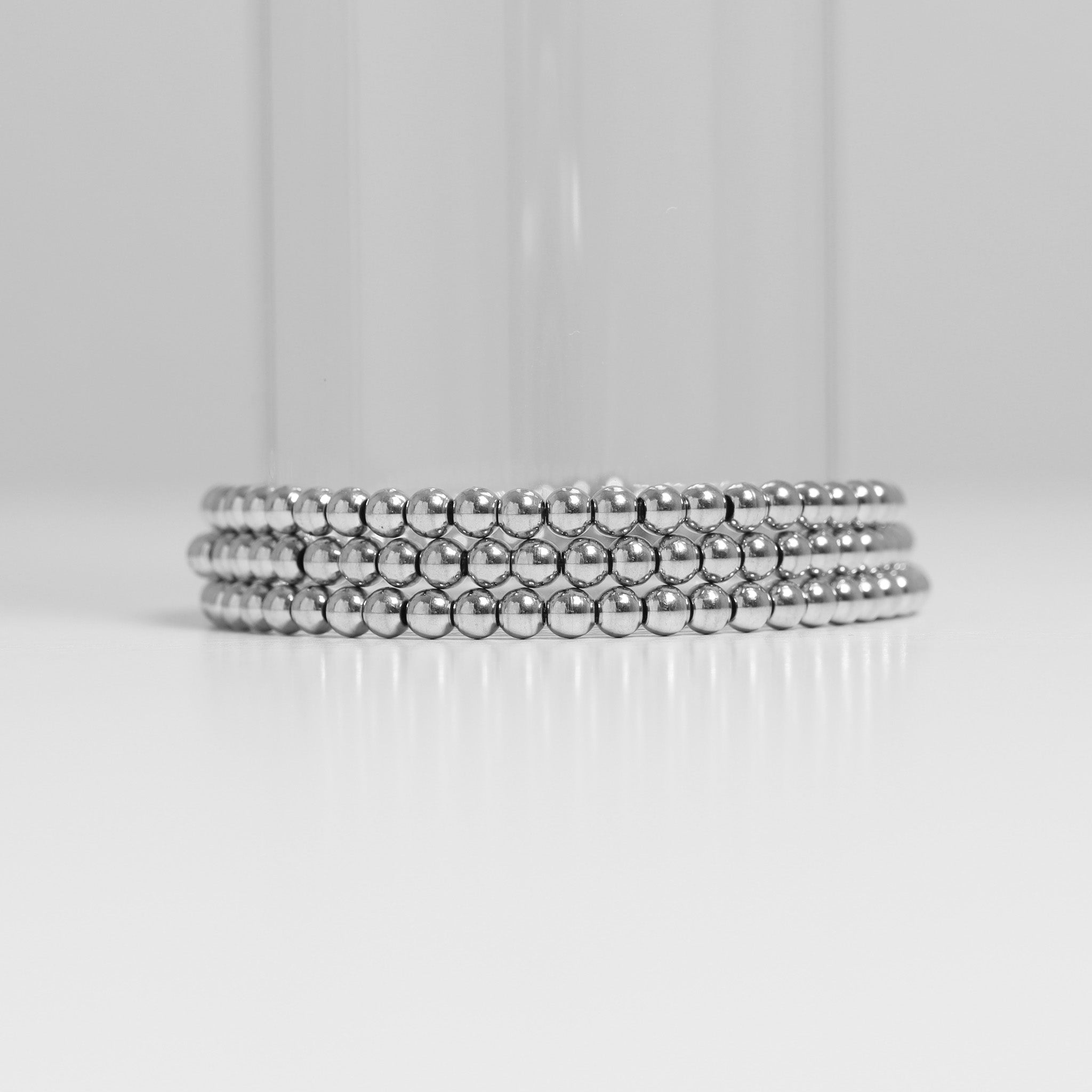 Stainless Steel Bracelet – Adjustable Metal Bead Stretch For Men’s Durable Style - Bracelets | Sunflower Soul Boutique