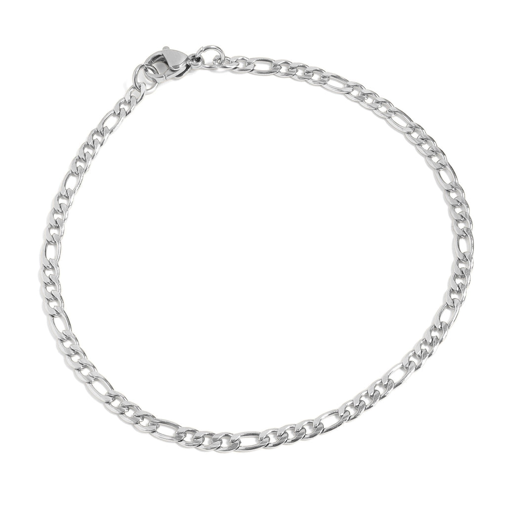 Stainless Steel Figaro Bracelet – Durable 316L Surgical Steel Chain Jewelry - Bracelets | Sunflower Soul Boutique