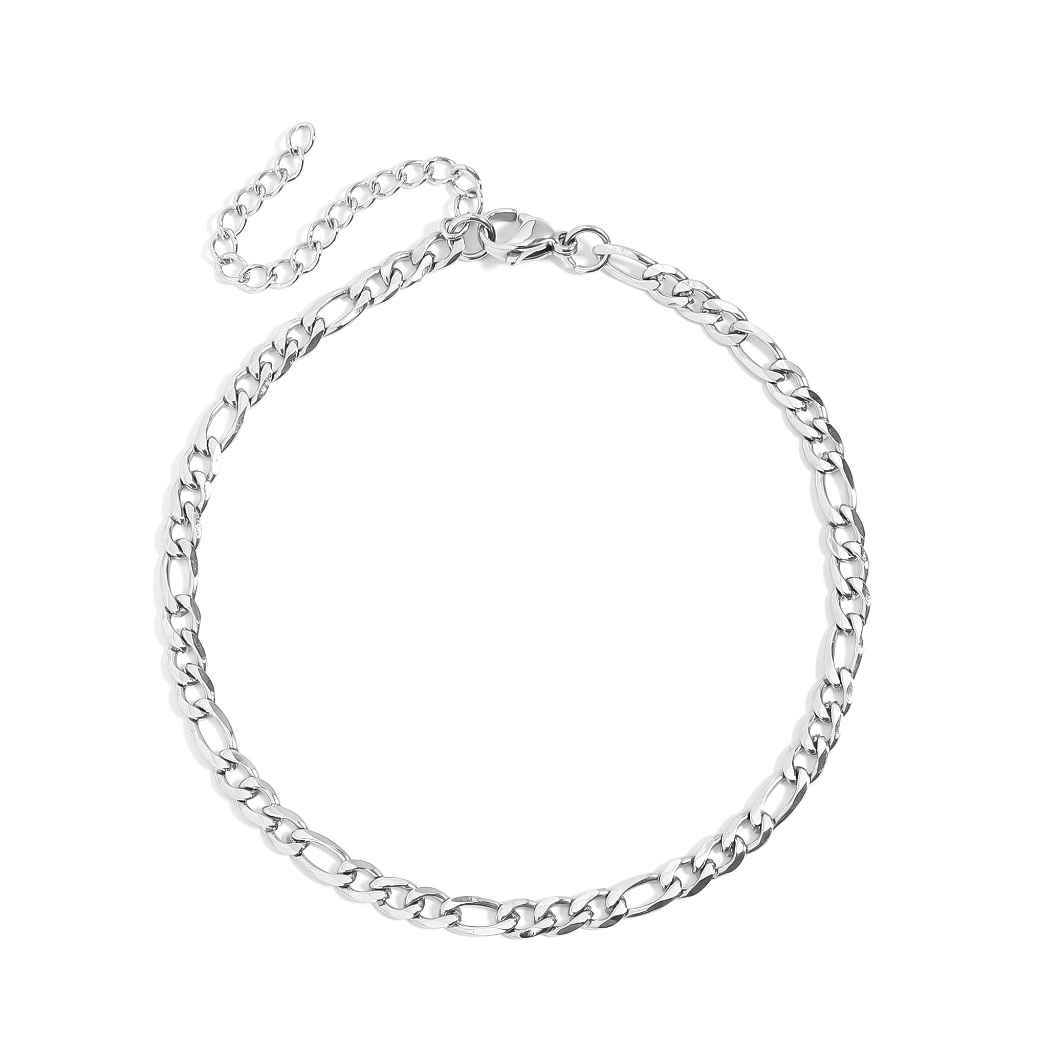 Stainless Steel Figaro Bracelet – Durable 316L Surgical Steel Chain Jewelry - Bracelets | Sunflower Soul Boutique