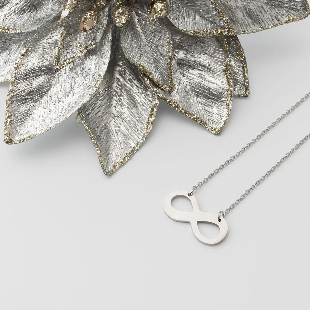 Stainless Steel Infinity Necklace – Engravable Pendant | Hypoallergenic, Tarnish Free Jewelry
