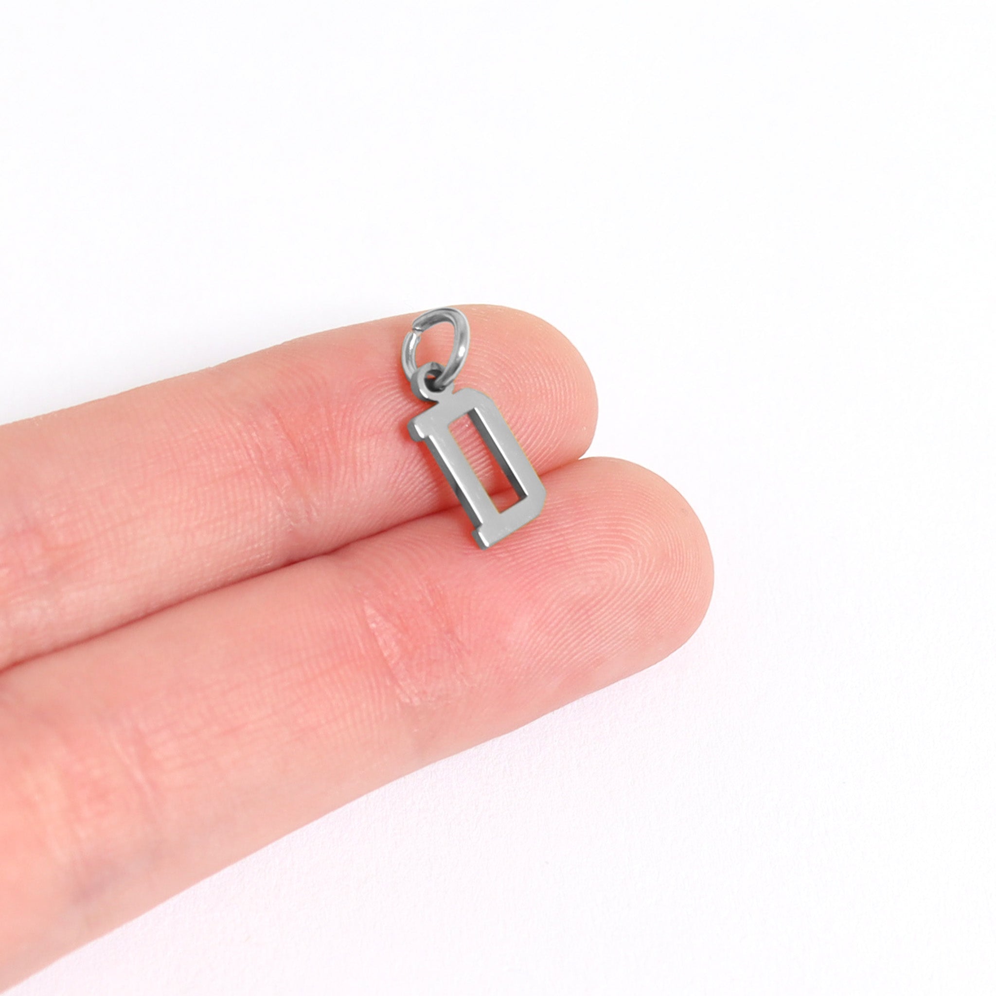 Stainless Steel Letter Pendants – Small Sport Letter Charms | Hypoallergenic Jewelry - charm | Sunflower Soul Boutique