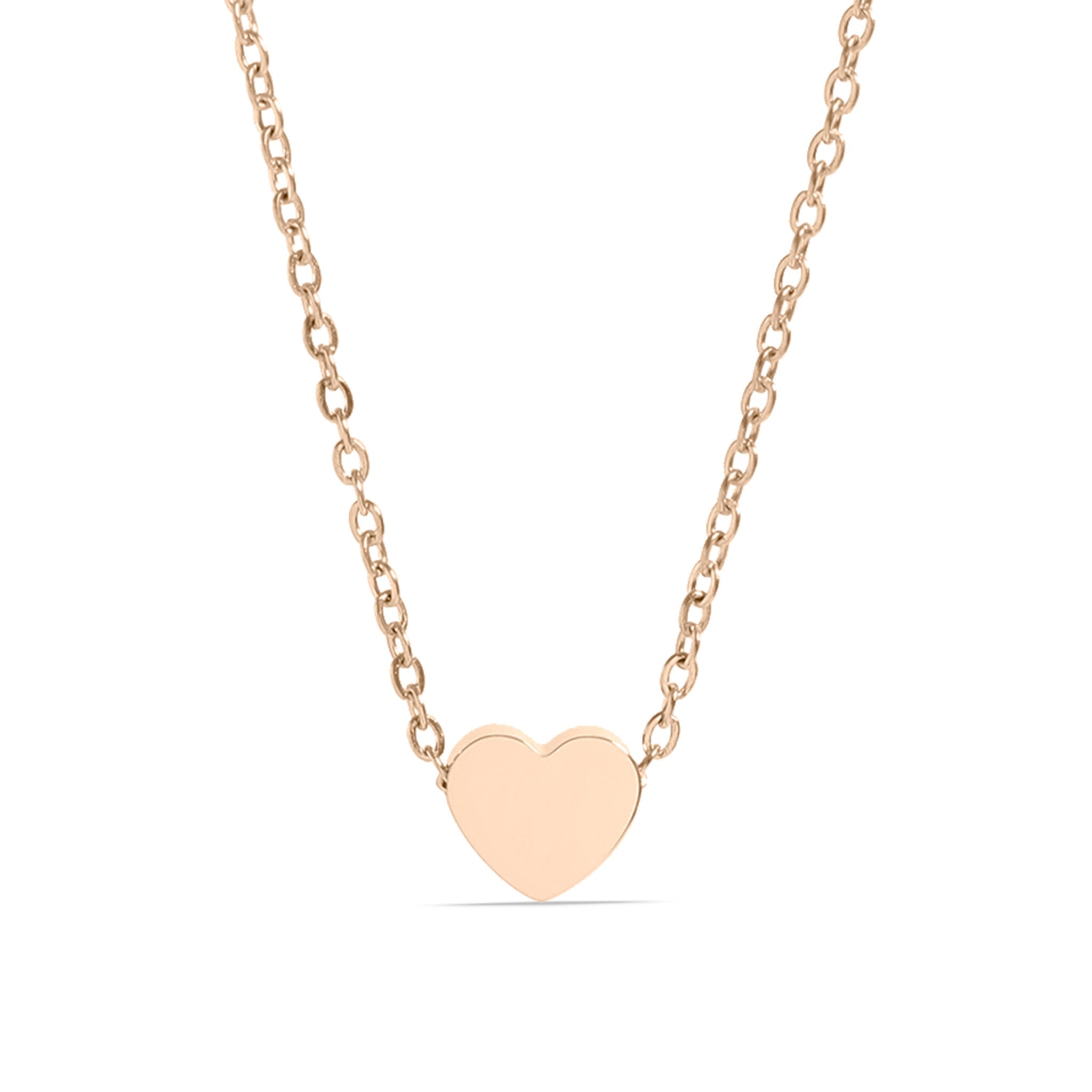 Stainless Steel Necklace – Mini Heart Pendant With 18 Inch Chain | Hypoallergenic, Polished - Necklaces | Sunflower Soul Boutique