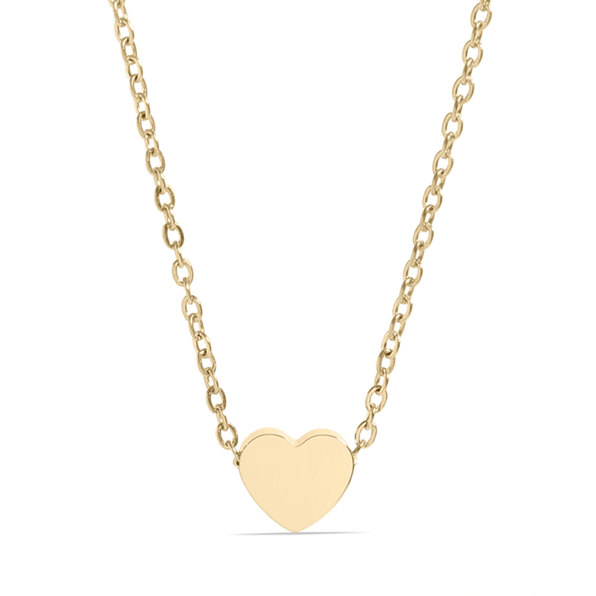 Stainless Steel Necklace – Mini Heart Pendant With 18 Inch Chain | Hypoallergenic, Polished - Necklaces | Sunflower Soul Boutique