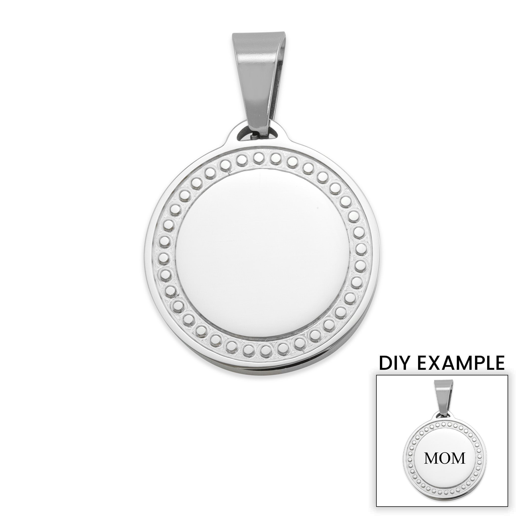 Stainless Steel Pendant – 316L Surgical Steel Round Engraved Jewelry Blanks - Pendants | Sunflower Soul Boutique