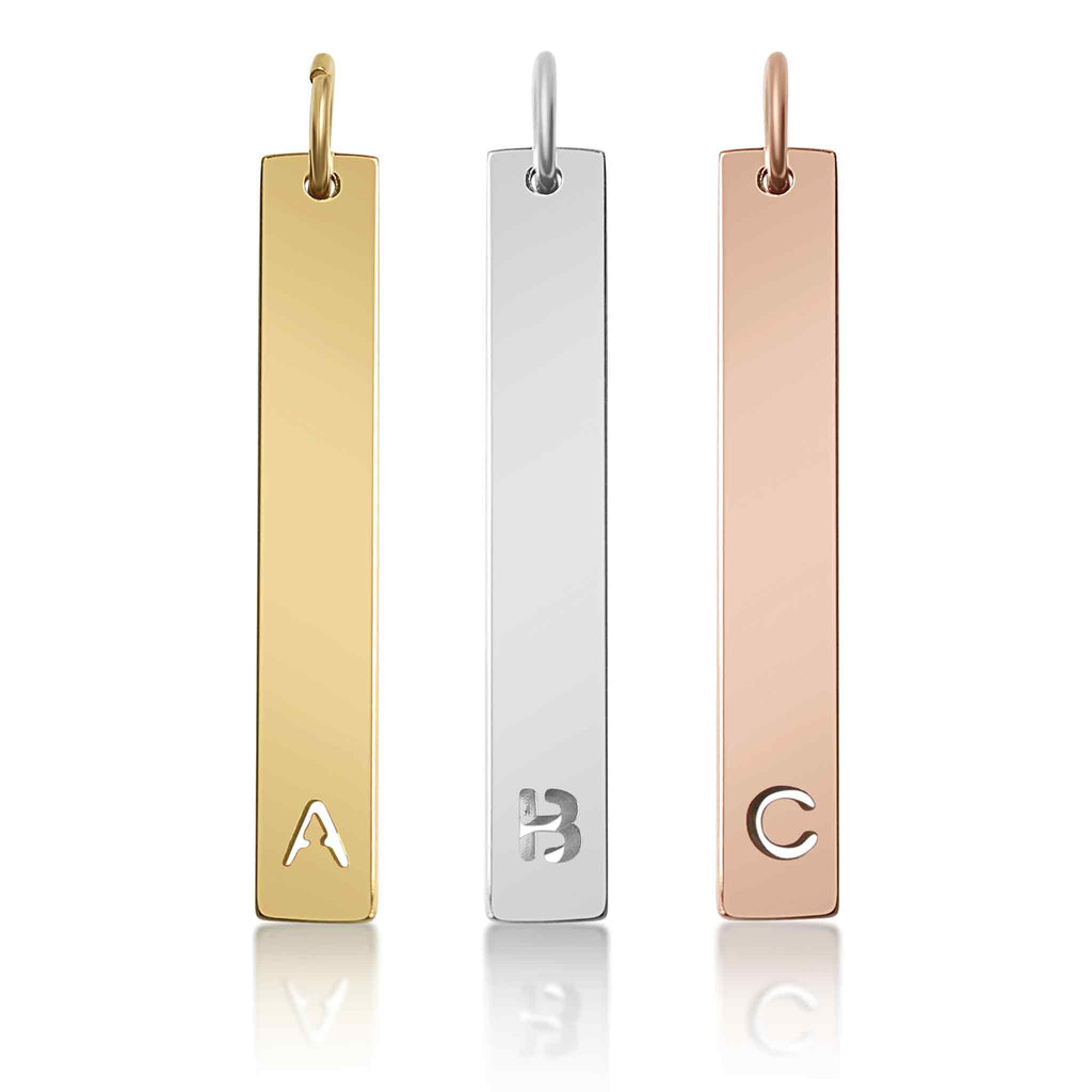 Stainless Steel Pendant - Cutout Initial Pendant | 18K PVD Coated Gold & Rose Gold - Pendants | Sunflower Soul Boutique
