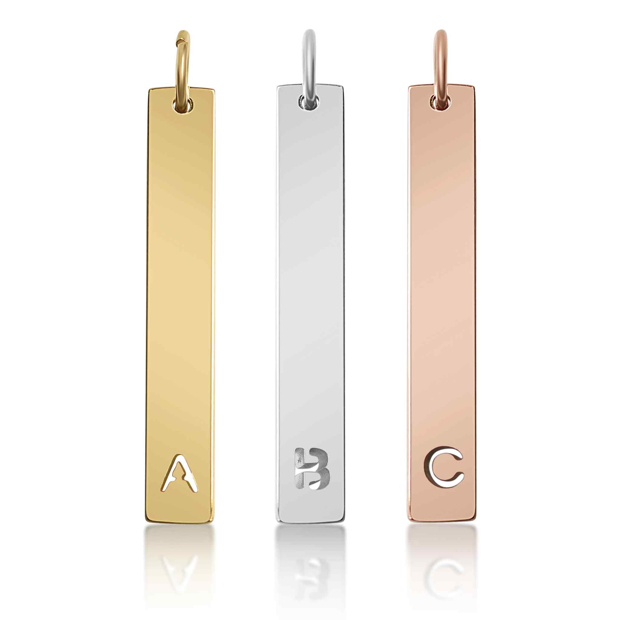 Stainless Steel Pendant - Cutout Initial Pendant | 18K PVD Coated Gold & Rose Gold - Pendants | Sunflower Soul Boutique