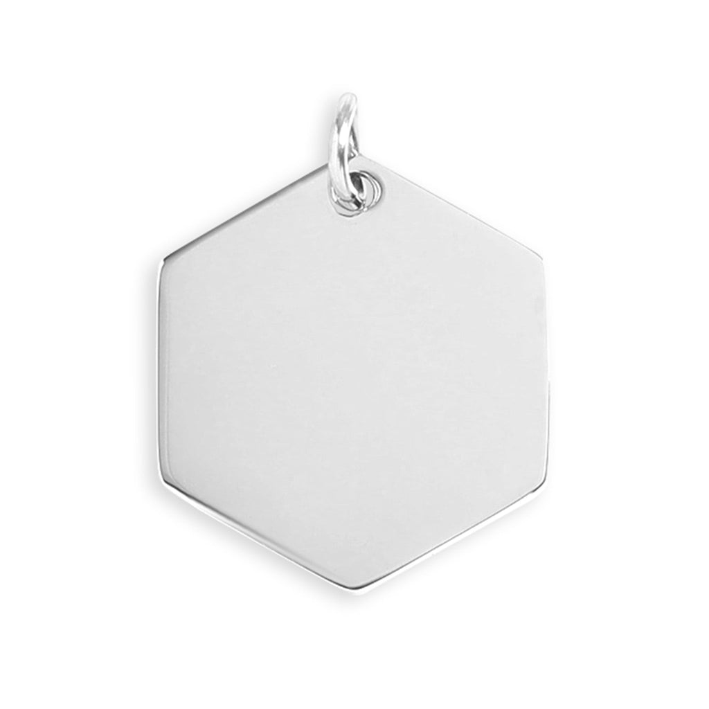 Stainless Steel Pendant - Hexagon Pendant Blank for Custom Jewelry Charm - Pendants | Sunflower Soul Boutique