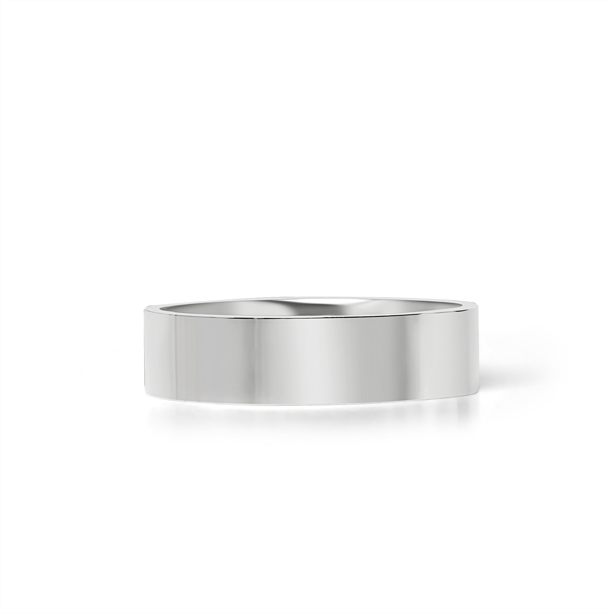 Stainless Steel Ring - Polished Flat Band for Custom Engraving, Hypoallergenic - Rings | Sunflower Soul Boutique