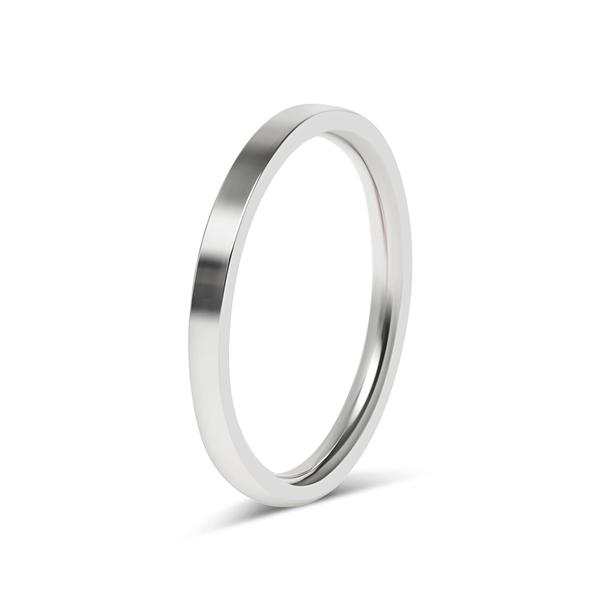 Stainless Steel Ring - Polished Flat Band for Custom Engraving, Hypoallergenic - Rings | Sunflower Soul Boutique
