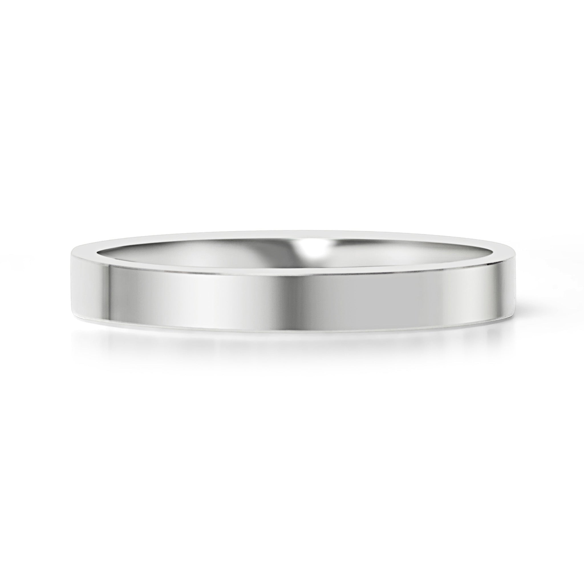 Stainless Steel Ring - Polished Flat Band for Custom Engraving, Hypoallergenic - Rings | Sunflower Soul Boutique