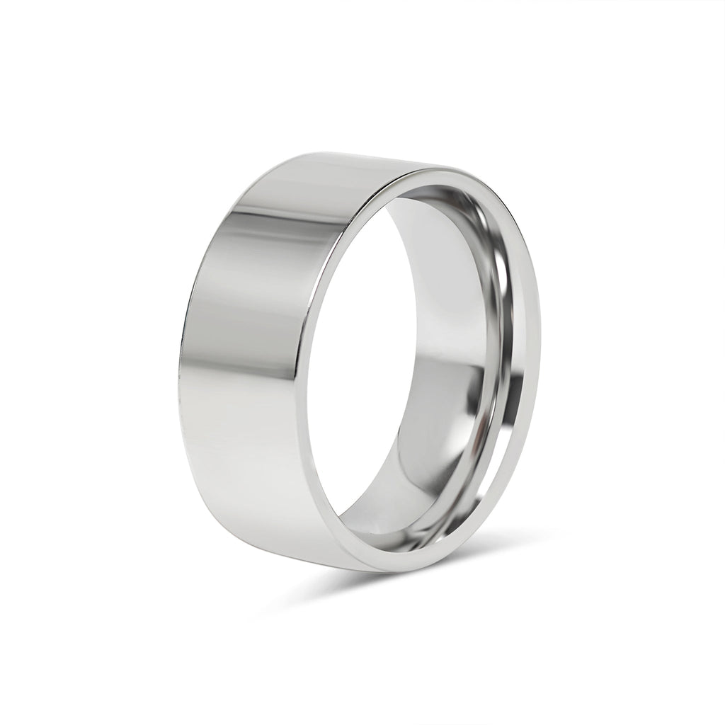 Stainless Steel Ring - Polished Flat Band for Custom Engraving, Hypoallergenic - Rings | Sunflower Soul Boutique