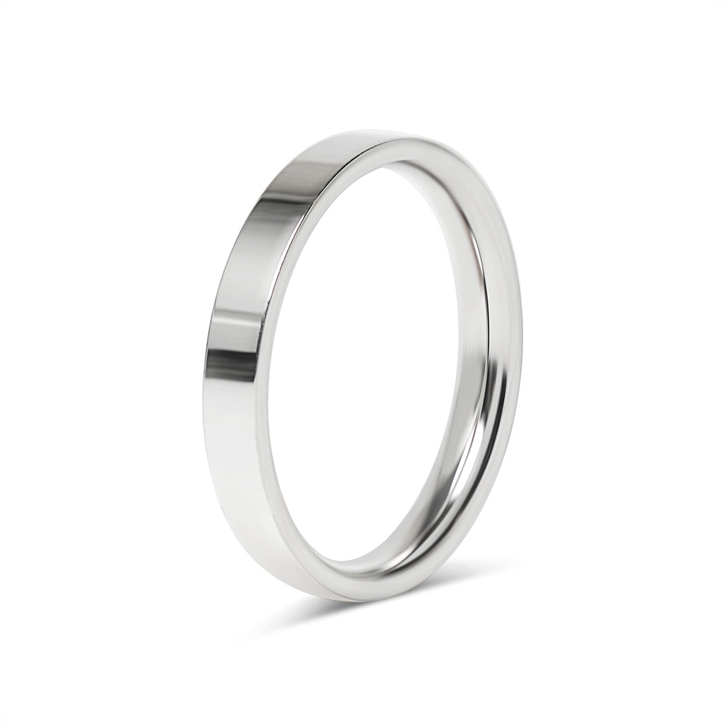 Stainless Steel Ring - Polished Flat Band for Custom Engraving, Hypoallergenic - Rings | Sunflower Soul Boutique