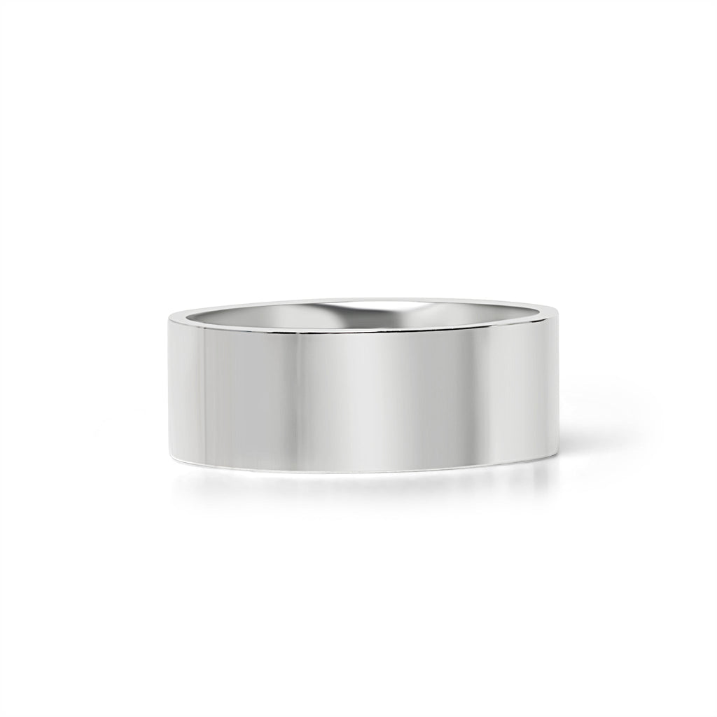 Stainless Steel Ring - Polished Flat Band for Custom Engraving, Hypoallergenic - Rings | Sunflower Soul Boutique