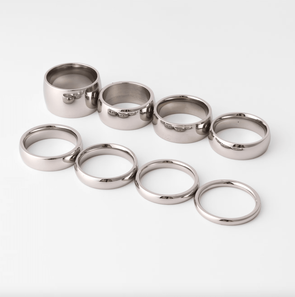 Stainless Steel Ring - Polished Rounded Blank Band 2mm to 6mm Comfort Fit - Rings | Sunflower Soul Boutique
