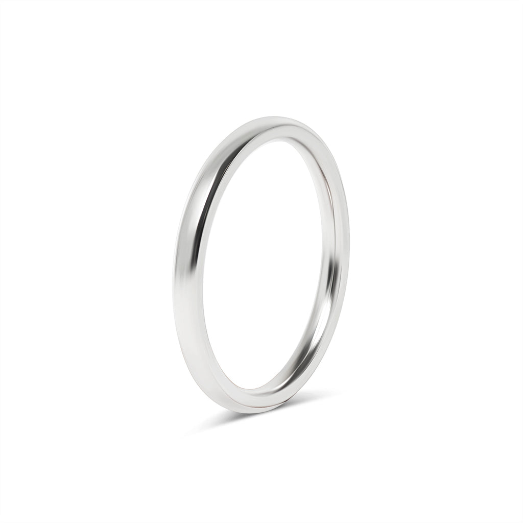 Stainless Steel Ring - Polished Rounded Blank Band 2mm to 6mm Comfort Fit - Rings | Sunflower Soul Boutique