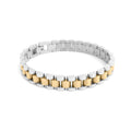 stainless steel watch bracelet, 18K Gold PVD Two-Tone Link Band