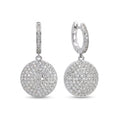 Sterling Silver Disco Ball Earrings | CZ Huggie Hoop Earrings
