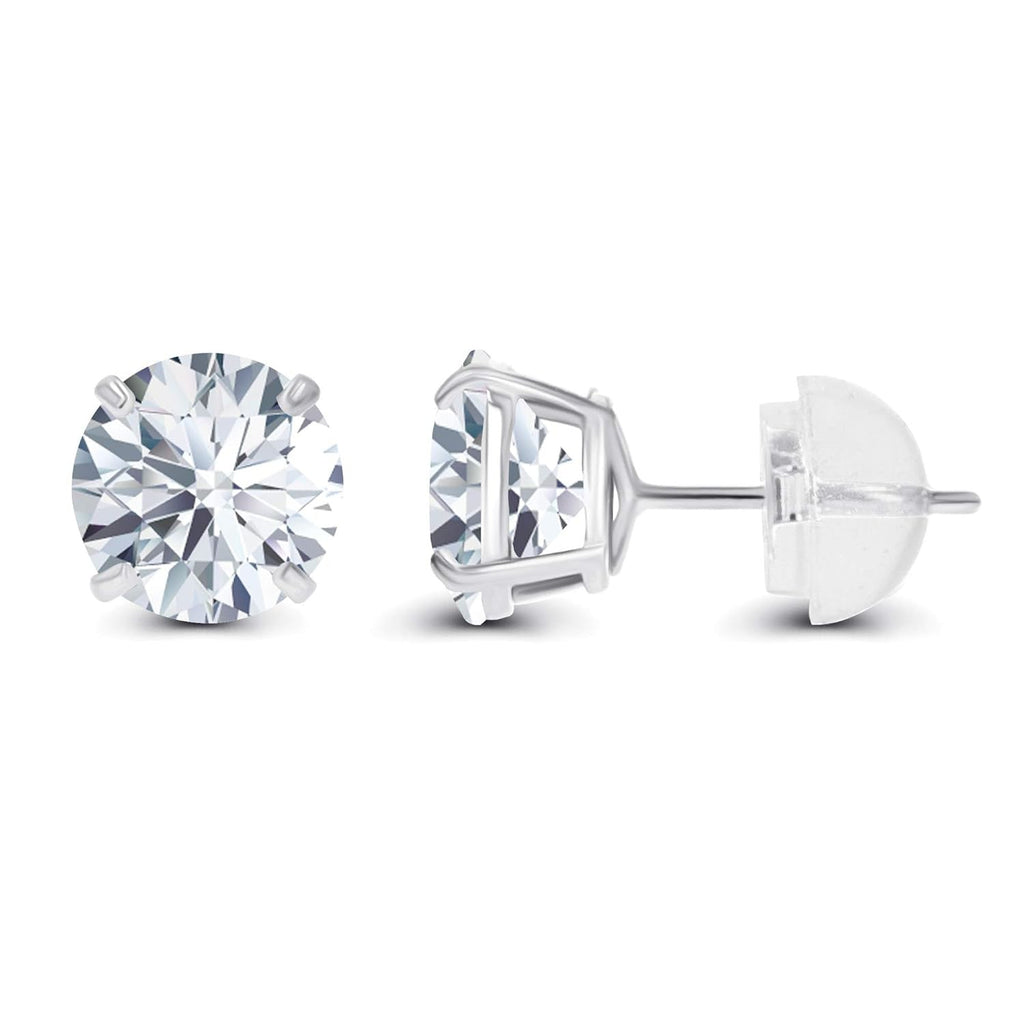 Lab Grown Diamond Earrings – 2.00 CTW Round Brilliant Studs | 14K Gold Classic Studs