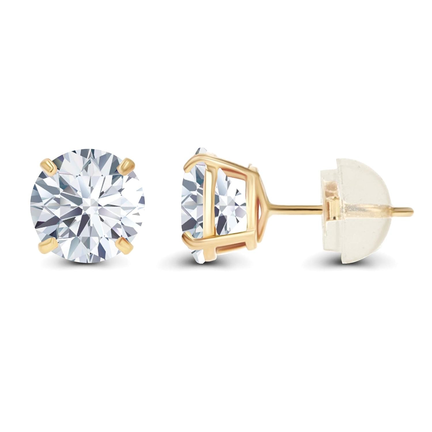 Lab Grown Diamond Studs – 1.50 CTW Round Brilliant 14K Gold Earrings