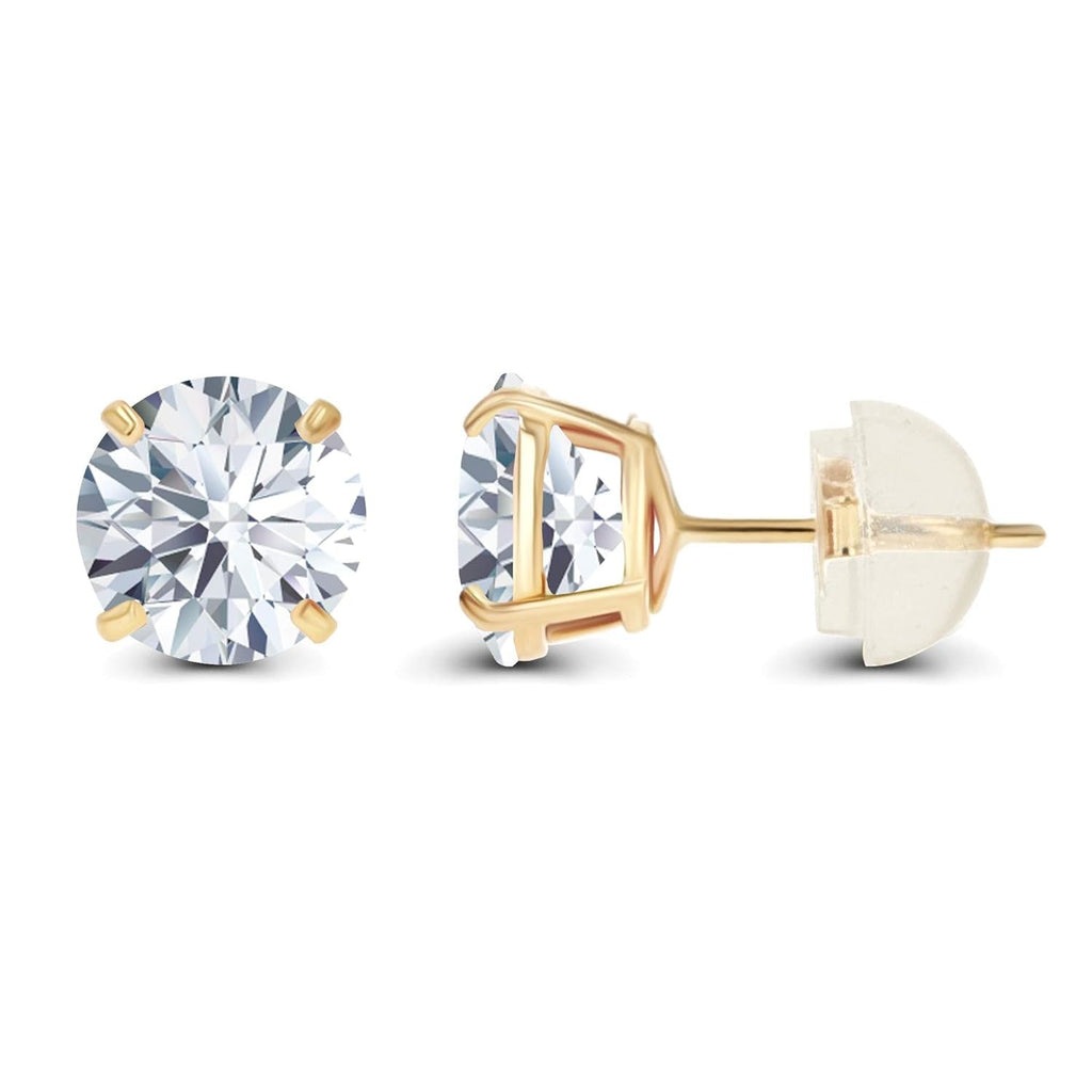 Lab Grown Diamond Earrings – 0.50 CTW Round Brilliant Studs | 14K Gold Eco-Friendly Jewelry