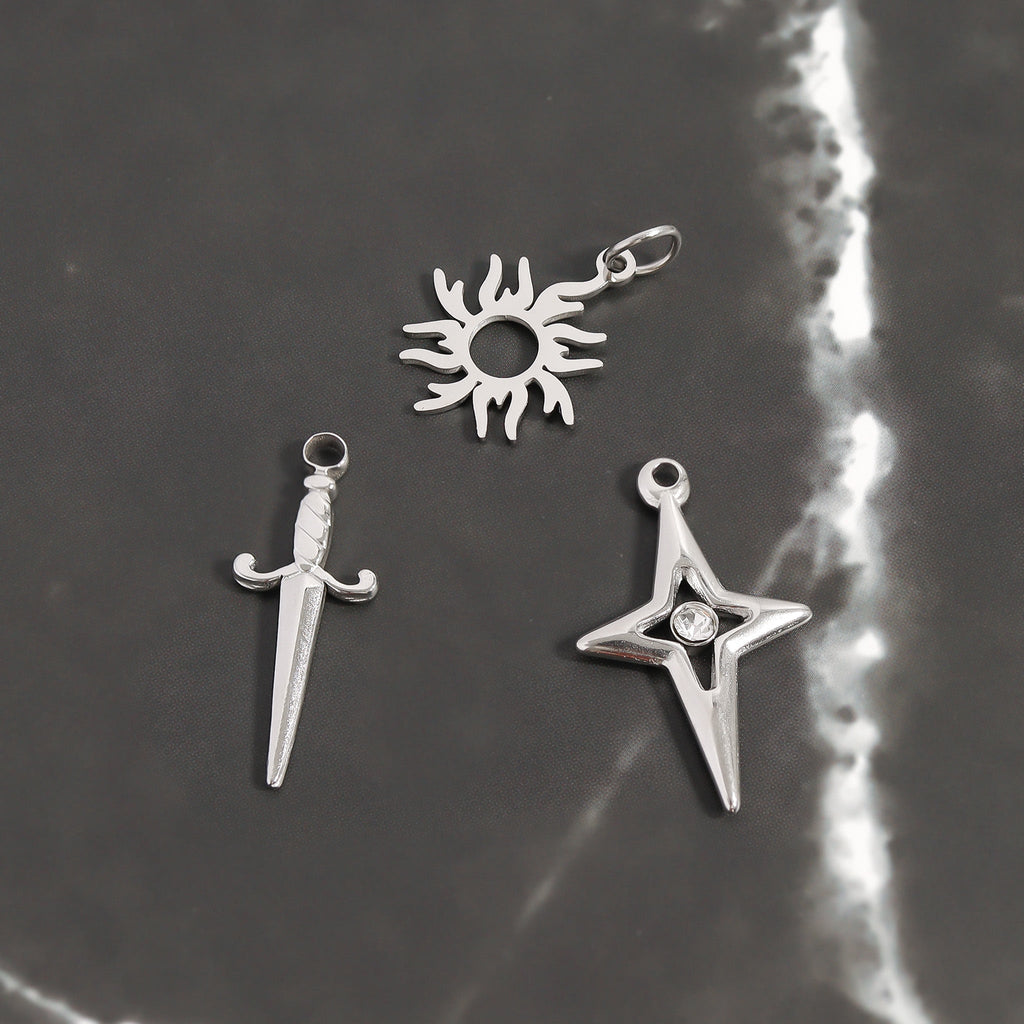 Sunburst Charm – 18K Gold Charm | Stainless Steel Hypoallergenic Jewelry Piece - charm | Sunflower Soul Boutique