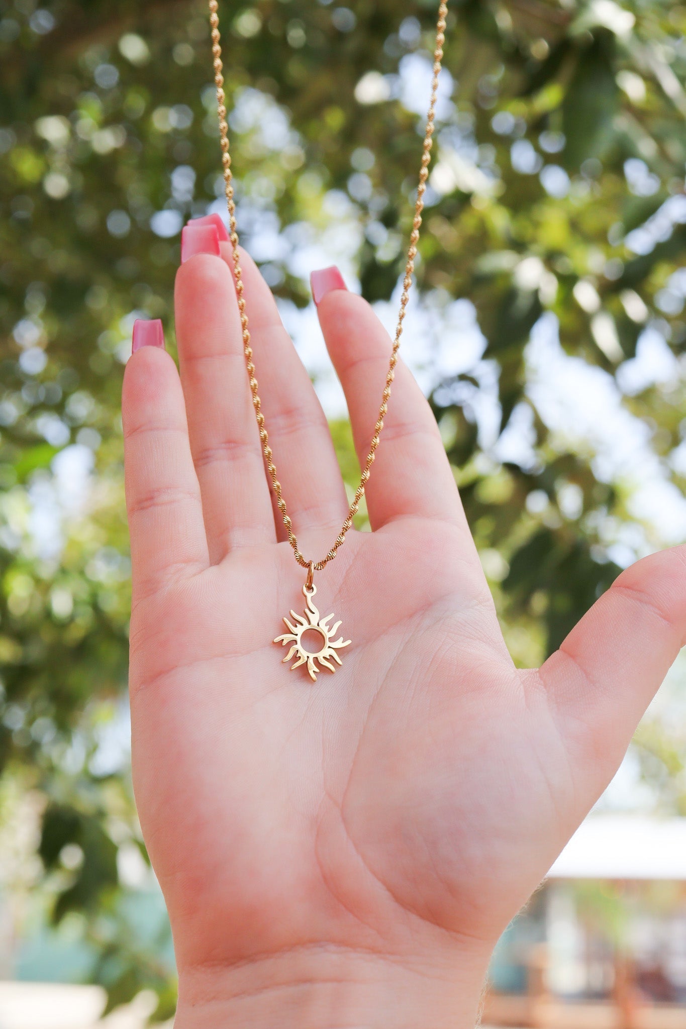 Sunburst Charm – 18K Gold Charm | Stainless Steel Hypoallergenic Jewelry Piece - charm | Sunflower Soul Boutique