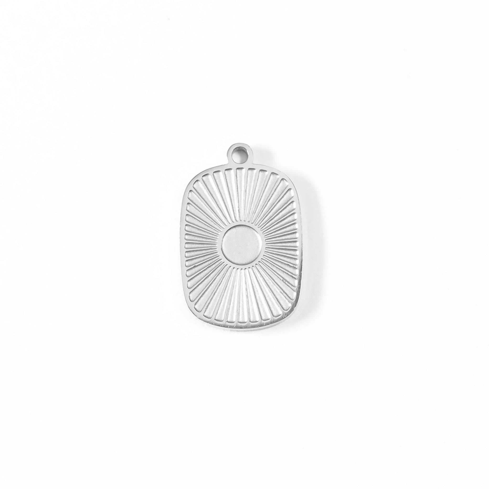 Sunburst Medallion Charm – 18K Gold PVD Stainless Steel Pendant Accent - charm | Sunflower Soul Boutique