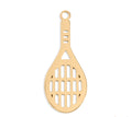 18K Gold Tennis Charm – Waterproof Stainless Steel Sports Jewelry Pendant
