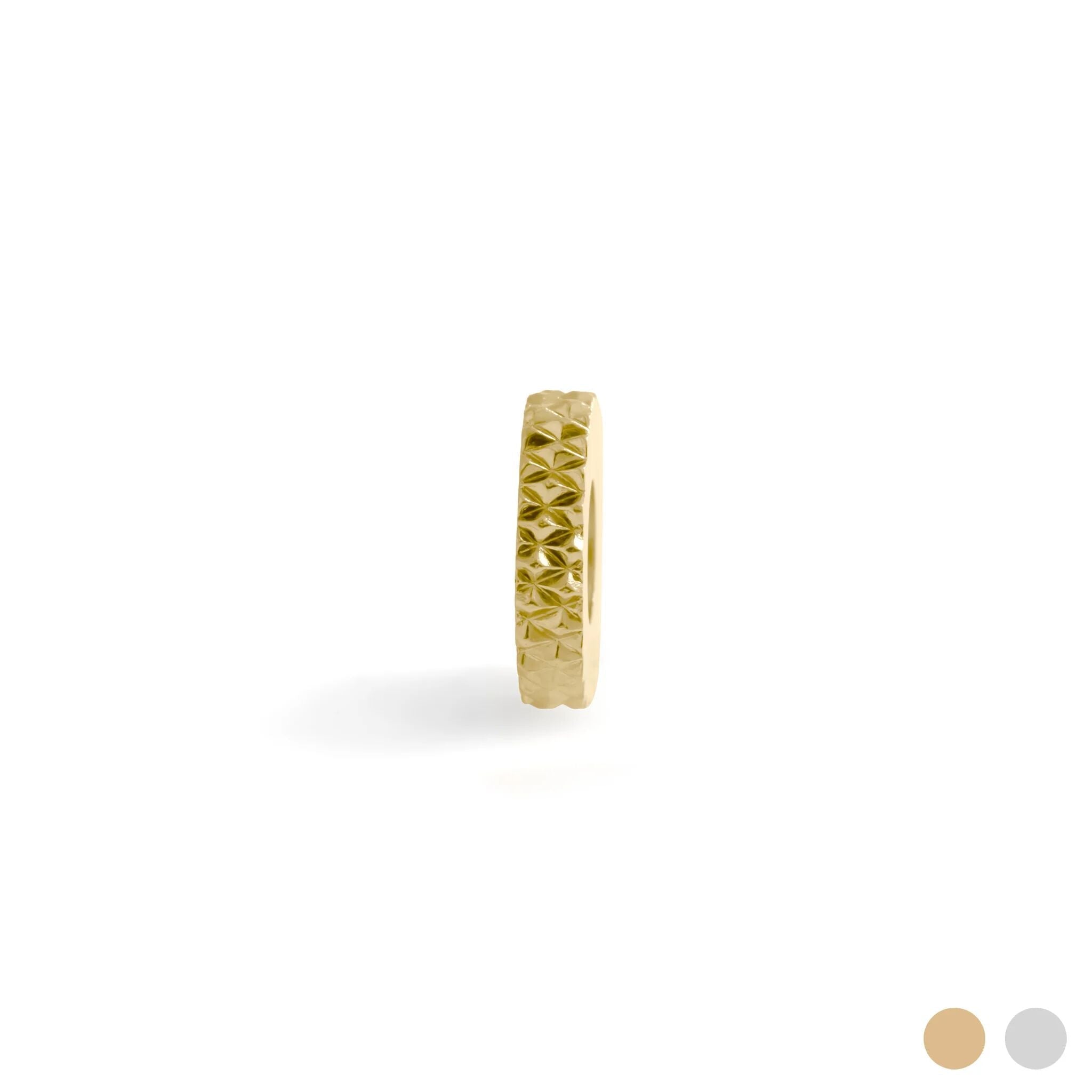 Textured Spacer Bead – 18K Gold Spacer Bead | Scratch Resistant Stainless Steel - Charms | Sunflower Soul Boutique